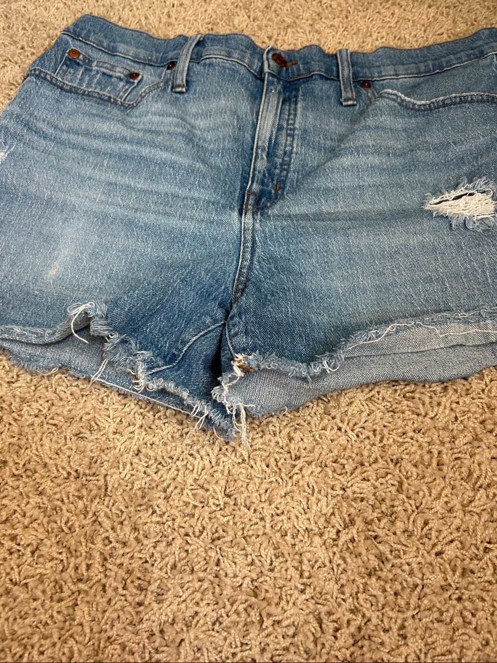 High Rise Denim Shorts - Picture 3 of 6
